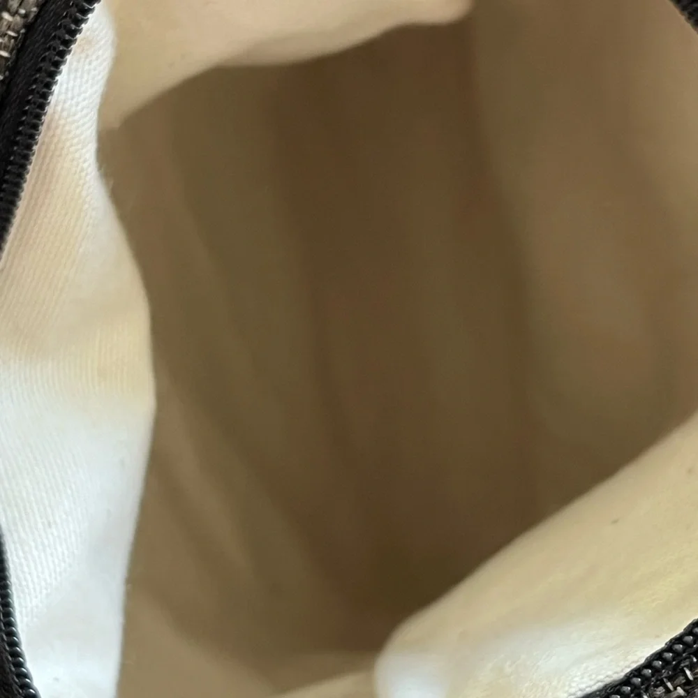 Like new black and white woven crossbody bag small